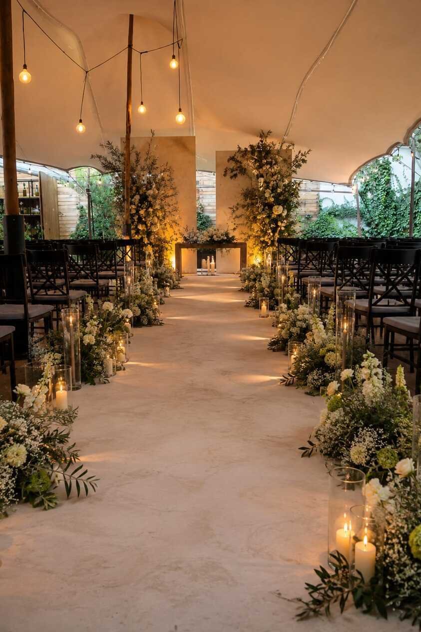 camino al altar ceremonia hacienda chapoo